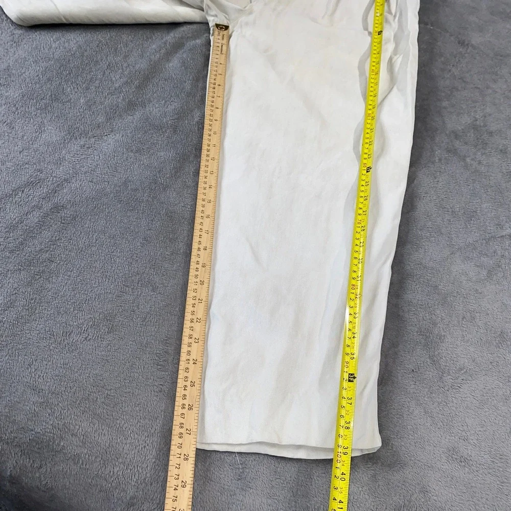 Tommy Bahama Pants Men 34 Cream Silk Relax Double Pleated Herringbone Trousers